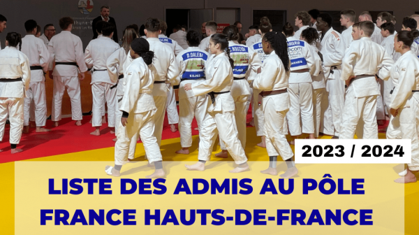 Liste des admis au Pôle France Hauts-de-France Béthune-Bruay 2023